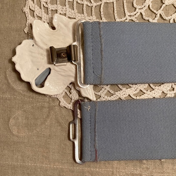 Vintage 80s Stretch Belt With Flower Buckle - Picture 7 of 13